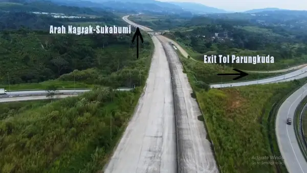 Tol Bocimi Seksi 3 (Parungkuda - Sukabumi Barat (Cibolang) | Foto : Youtube Edwar Widodo