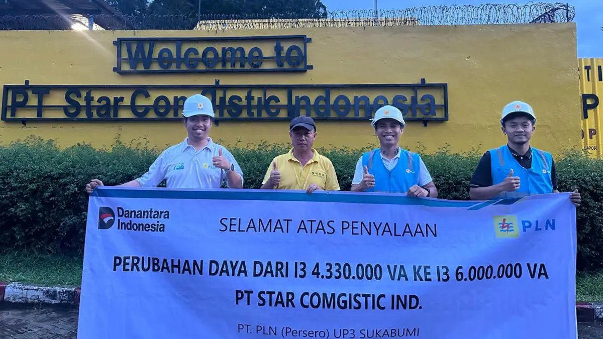 Dukung Pertumbuhan Ekonomi Daerah, PLN UP3 Sukabumi Tambah Daya PT Star Comgistic Indonesia