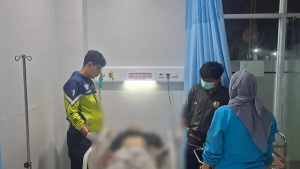 Korban pemotor MMH (22), saat berada di RSUD Sekarwangi dan sudah dalam keadaan meninggal dunia. (Sumber : Istimewa.).