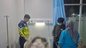 Korban pemotor MMH (22), saat berada di RSUD Sekarwangi dan sudah dalam keadaan meninggal dunia. (Sumber : Istimewa.).