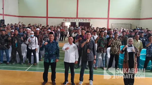 Sosialisasi MBG dan BPJS Kesehatan di Surade, Sukabumi. Minggu (1/3/2026). (Sumber: SU/Ragil Gilang)