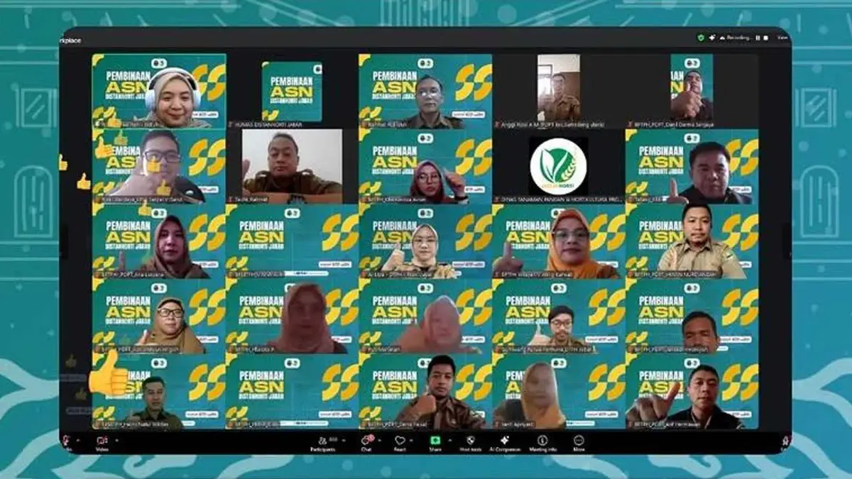 Perkuat Integritas, Distanhorti Jabar Gelar Pembinaan Disiplin dan Kode Etik ASN secara Daring