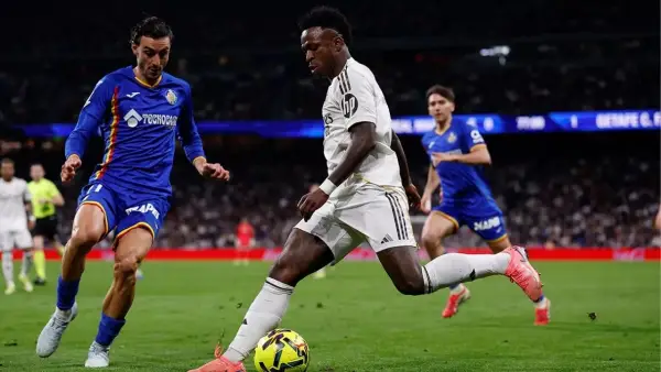 Aksi Vinicius Junior saat membela Real Madrid menghadapi Getafe di La Liga (Sumber: web/realmadrid.com)