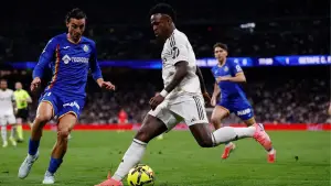 Aksi Vinicius Junior saat membela Real Madrid menghadapi Getafe di La Liga (Sumber: web/realmadrid.com)