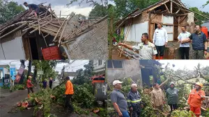 Kondisi kejadian bencana yang terjadi di wilayah Sukabumi disebabkan oleh cuaca ekstrem. (Sumber : BPBD Sukabumi).