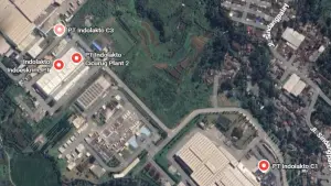 Lokasi pabrik PT Indolakto di Cicurug Kabupaten Sukabumi (Sumber: googlemaps)