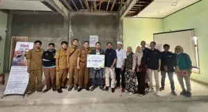 sosialisasi program perlindungan jaminan sosial ketenagakerjaan di Aula Desa Jatiwangi, Kecamatan Surade, Kabupaten Sukabumi, Rabu (4/3/2026). (Sumber: Istimewa)