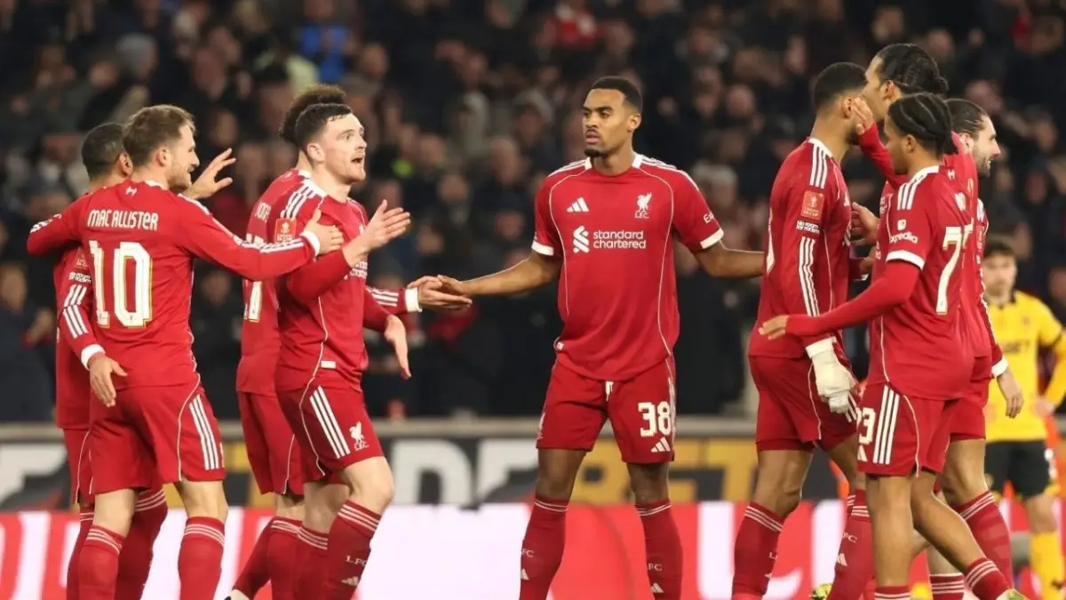 Liverpool Balas Kekalahan dari Wolves, The Reds Lolos ke Perempat Final Piala FA