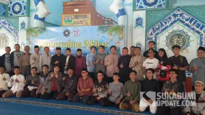 Pelaksanaan santunan ramadan ILMIDA Darul’Amal, Jampangkulon Sukabumi. Minggu (8/3/2026). (Sumber : SU/Ragil Gilang)