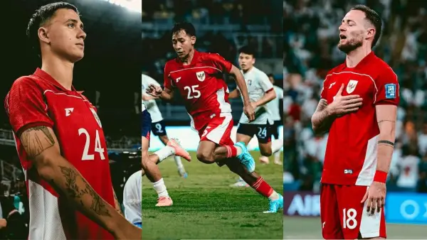 Aksi para pemain Persib Bandung (Eliano, Beckham, dan Klok) saat membela Timnas Indonesia (Sumber: Instagram/@marcklok, @eliano.r & @beckham_put7)