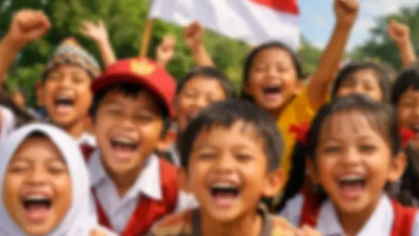 Ilustrasi AI. Anak-anak Indonesia (Copilot)