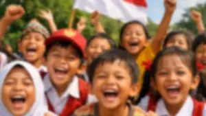 Ilustrasi AI. Anak-anak Indonesia (Copilot)