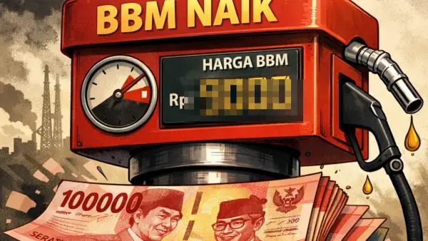 Ilustrasi AI. nilai tukar rupiah tertekan perang iran (Sumber: copilot)