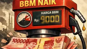 Ilustrasi AI. nilai tukar rupiah tertekan perang iran (Sumber: copilot)
