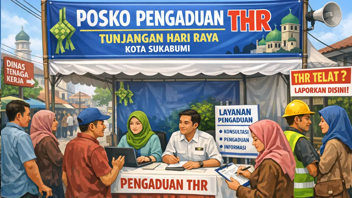 Catat! Ini Nomor WA Posko Pengaduan Masalah THR dan BHR Idul Fitri 2026 di Kota Sukabumi