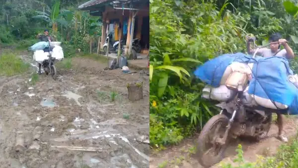 Engkreg, motor modifikasi yang bisa digunakan di medan berat | Foto : Dok. warga