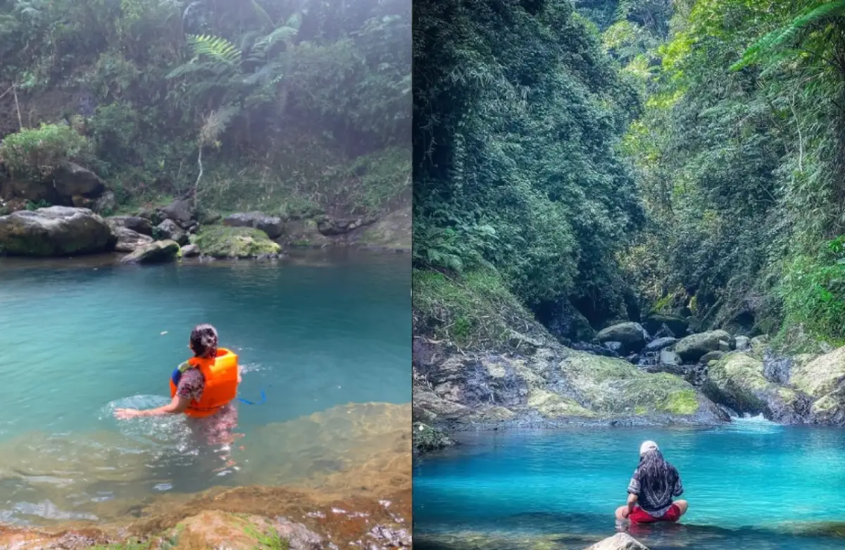Berendam di Telaga Biru Cawene, Tempas Pas Nikmati Libur Lebaran di Bogor