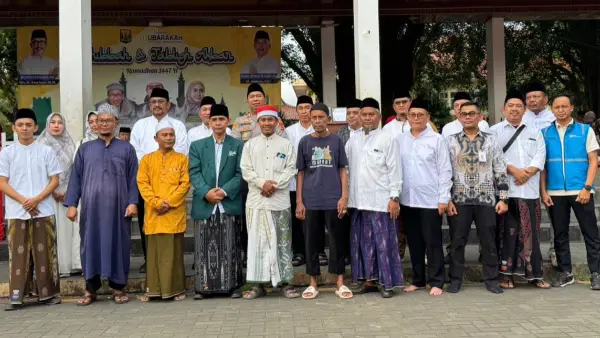 Persiapan kegiatan Tabligh Akbar Muhibah Ramadhan 1447 H/ 2026 M yang akan dipusatkan di Alun-Alun Palabuhanratu. (Sumber: PLN IP UBP JPR)