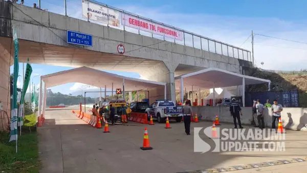 Gerbang Tol Fungsional Tol Bocimi Seksi 3 yang siap dibuka Sabtu 14 Maret 2026. (Sumber Foto: SU/Ibnu)