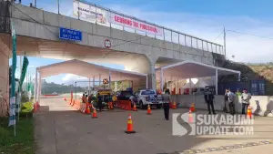 Gerbang Tol Fungsional Tol Bocimi Seksi 3 yang siap dibuka Sabtu 14 Maret 2026. (Sumber Foto: SU/Ibnu)