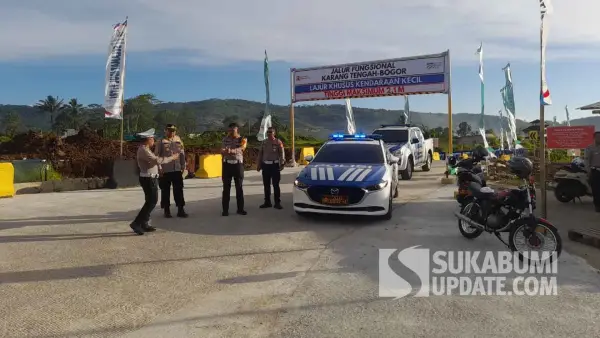 Polisi siapkan skema antisipasi kemacetan di Exit Tol Fungsional Bocimi Seksi 3 di wilayah Karangtengah Cibadak, (Sumber Foto: SU/Ibnu)