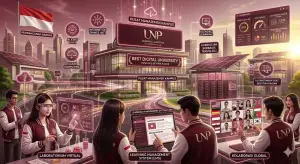 Ilustrasi AI: Transformasi Universitas Digital di Indonesia (Sumber: gemini)