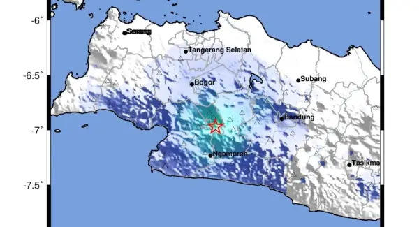 Parameter update gempa sukabumi, Minggu 15 Maret 2026 pukul 00.36 WIB (Sumber: BMKG)