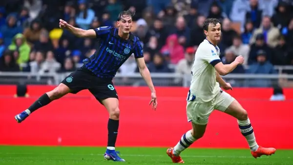 Aksi Pio Esposito di pertandingan Serie A saat Inter hadapi Atalanta (Sumber: web/inter.it)