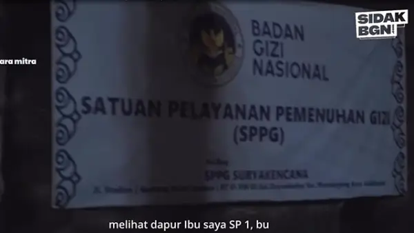 Screenshoot video Sidak SPPG Dayeuhluhur 1 Suryakencana Sukabumi. (Sumber : Instagram/@sidakbgn).