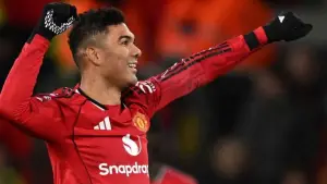 Selebrasi Casemiro setelah mencetak gol untuk Manchester United (Sumber: web/espn.com)