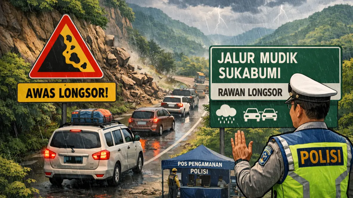 Pemudik Diminta Waspada, Jalur Mudik Sukabumi Rawan Longsor!
