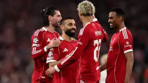 Perayaan gol M. Salah setelah berhasil mebobol gawang Galatasaray (Sumber: web/liverpoolfc.com)