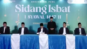 Konferensi pers hasil Sidang Isbat 1 Syawal 1447 H atau Lebaran 2026. (Sumber Foto: YouTube Kemenag)