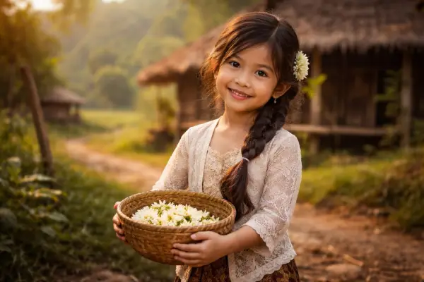 Ilustrasi - anak perempuan sunda (Sumber : AI chatGPT)