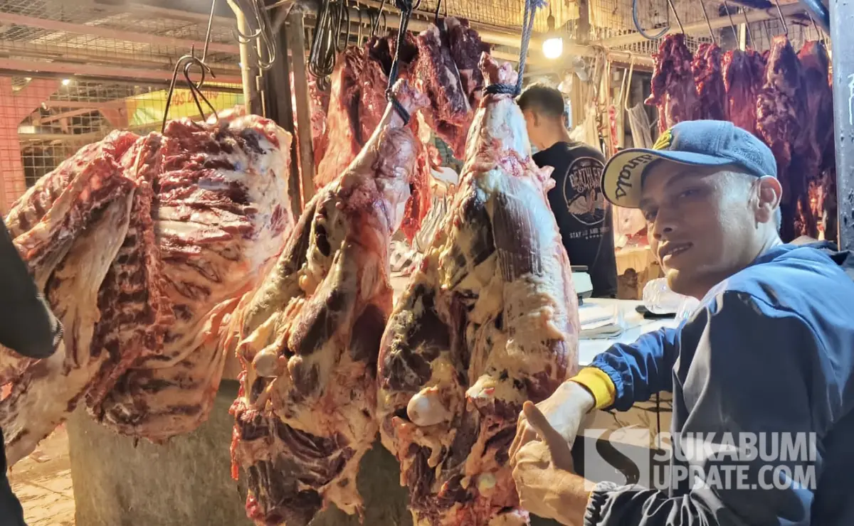 H-1 Lebaran: Harga Daging Sapi di Pasar Parungkuda Kembali Normal Setelah Sempat Tembus Rp200 Ribu