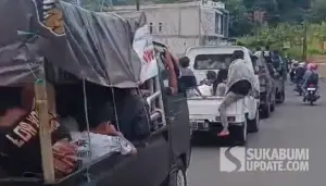 Macet di jalan menuju Palabuhanratu (Sumber : Sukabumiupdate)