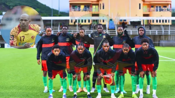 Skuad St. Kitts and Nevis jelang pertandingan FIFA Series 2026 di Indonesia (Sumber: web/sknfa.com)