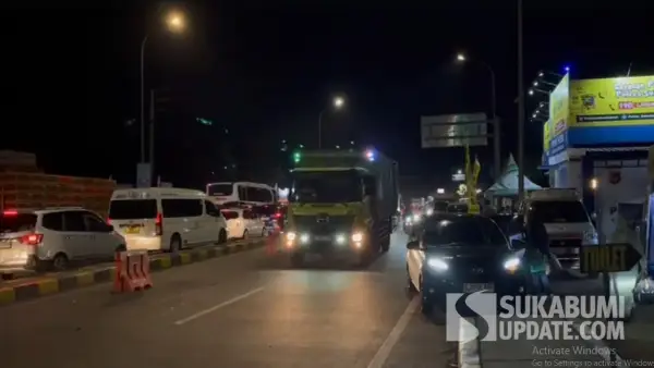 Arus balik kendaraan di H+3 Lebaran dari Sukabumi | Foto : Sukabumiupdate