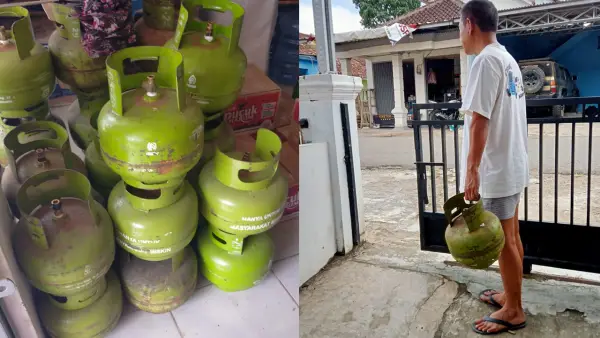Penampakan tabung Gas Elpiji 3 Kg yang mulai mengalami kelangkaan di tiga Kecamatan wilayah Sukabumi Selatan di dua pekan terakhir. (Sumber: Dok Warga)