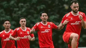 Aksi Beckham Putra saat sesi latihan Timnas Indonesia jelang FIFA Series 2026 (Sumber: Instagram/@beckham_put7)
