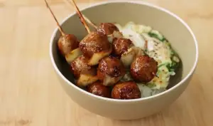 Resep Nasi Bakso Bakar, Menu Praktis dan Mudah Untuk Sarapan (Sumber : Youtube | Devina Hermawan)