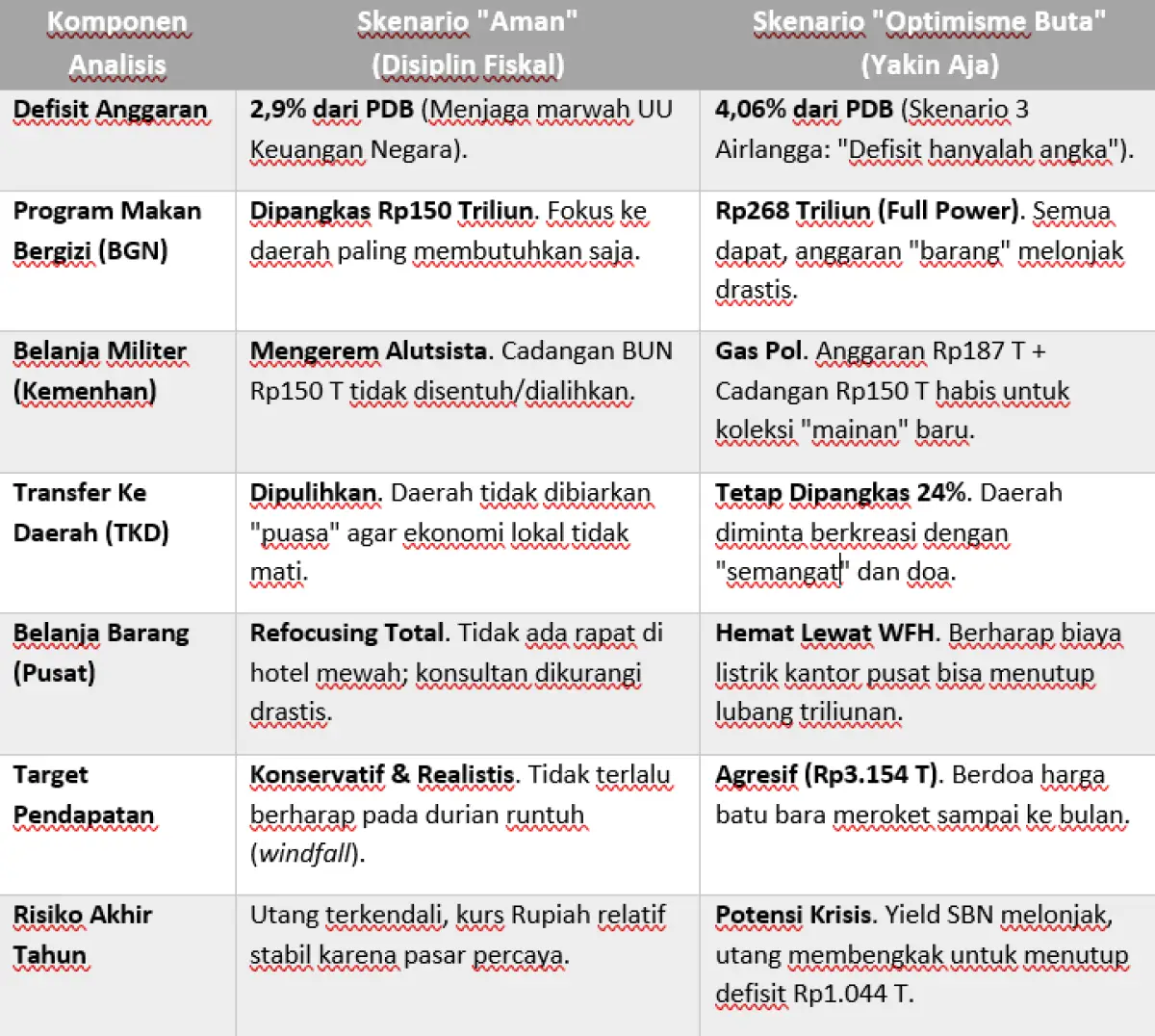 Skenario Anggaran 2026.