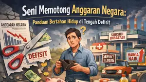 Ilustrasi - Saat anggaran negara mulai ‘diet’, kita juga harus pintar berstrategi. (Sumber : AI/ChatGPT).