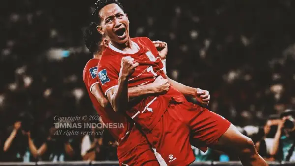 Selebrasi Beckham Putra setelah mencetak gol ke gawang St. Kitts and Nevis (Sumber: Instagram/@timnasindonesia)