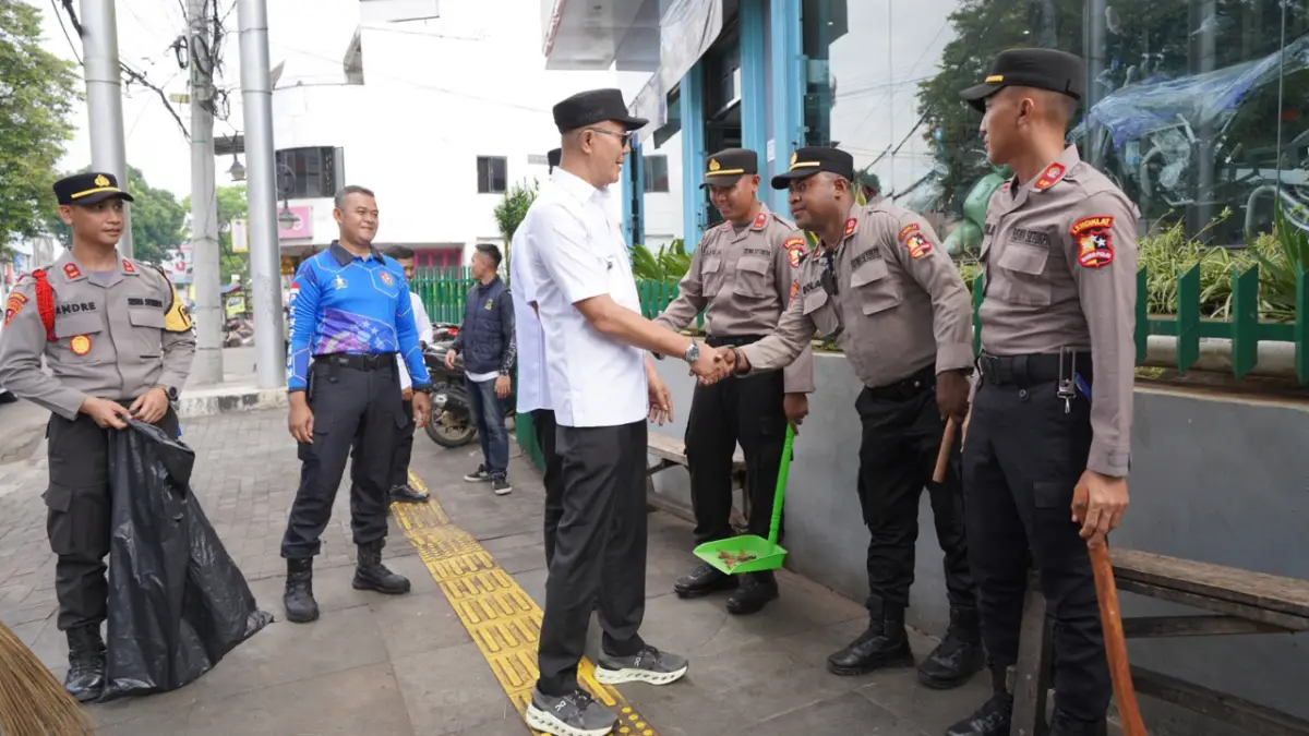 Rayakan HUT ke-60, Setukpa Polri Sukabumi Gelar Aksi Bersih-bersih Kota