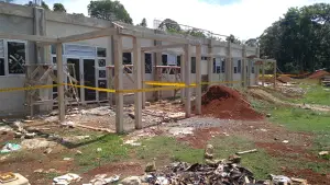 Bangunan SMAN 1 Cibitung Sukabumi yang di pasang Police Line. (Sumber : Istimewa Warga).