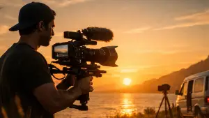 Ilustrasi AI, videografer (Sumber: copilot)