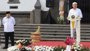 Ketua DPRD Kabupaten Sukabumi Budi Azhar Mutawali saat menghadiri pertemuan pimpinan DPRD se Jabar di Gedung Sate, Bandung, Senin, (30/3/2026) | Foto : Setwan