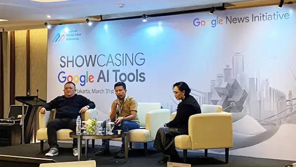 Para pemateri dalam acara Showcasing Google AI Tools yang diikuti perwakilan dari  media online, di Jakarta, Selasa 31 Maret 2026. (Sumber : Istimewa.)