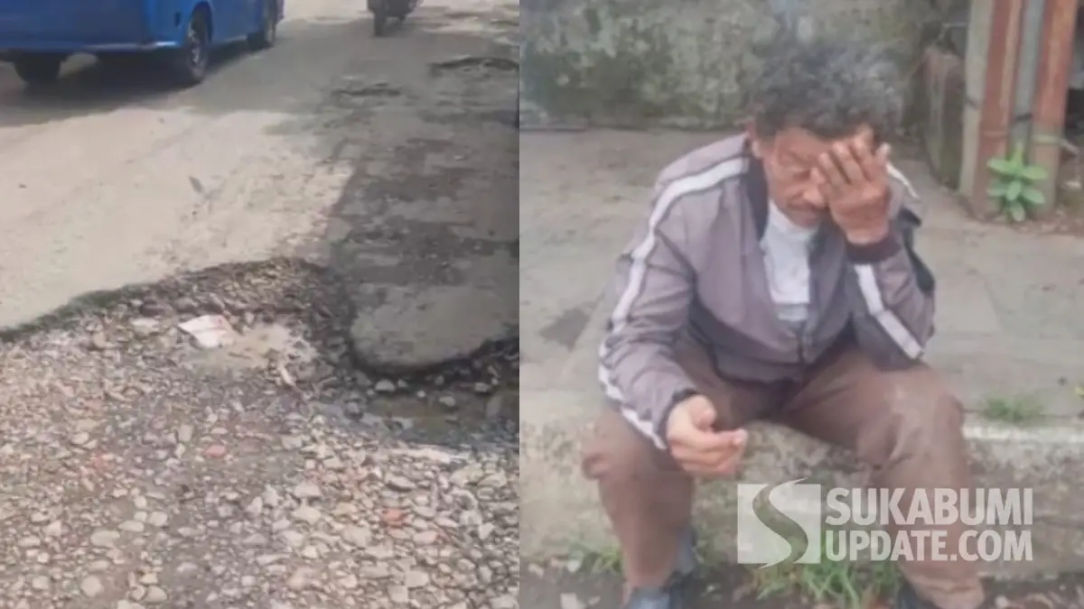 Jalan Rusak Kota Sukabumi ‘Makan Korban’? Pemotor Terluka di Ciaul Pasir